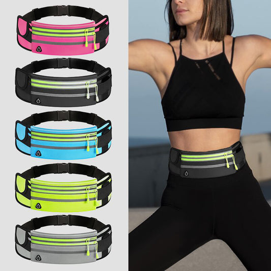 Sports Waist Bag with Double Zippers